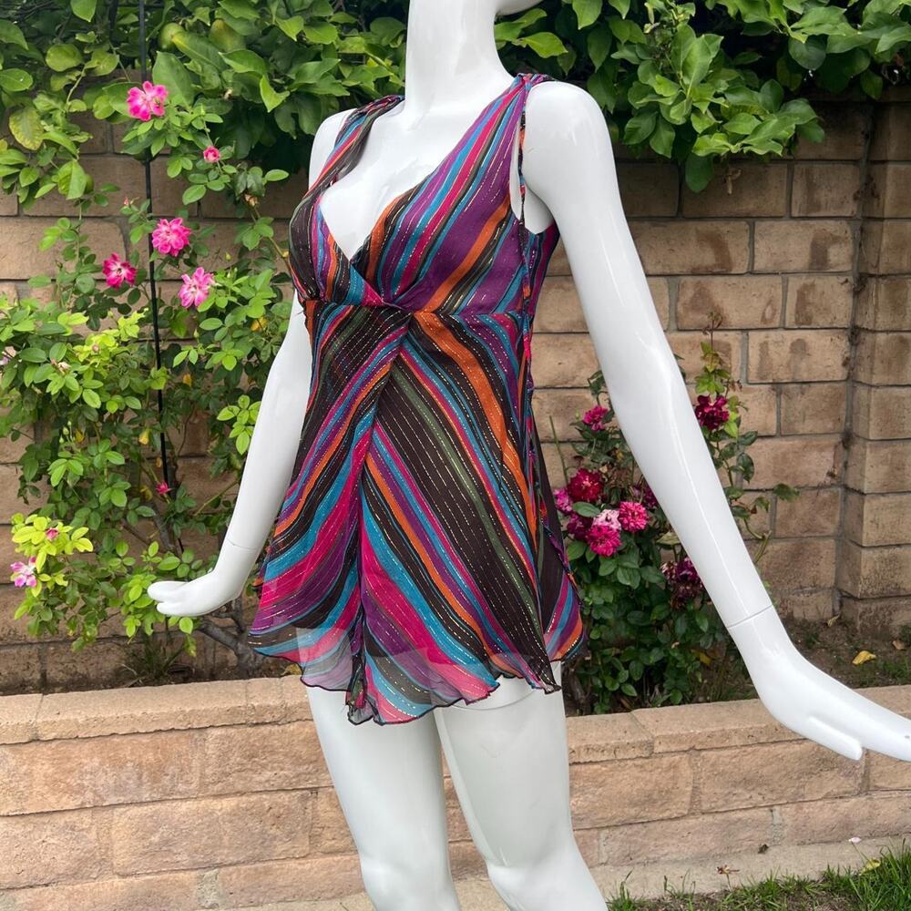 Blokette tank top pink purple